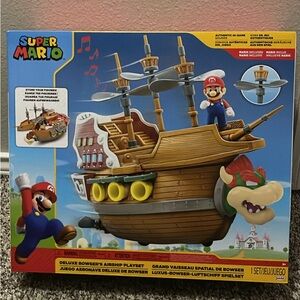 Súper Mario deluxe bowsers Airship playset
